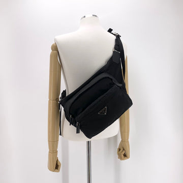PRADA Triangular Logo Bikerbag Hip Bag Crossbody 2vh038 158665807 [P]