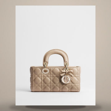 DIOR Lady Joy Bag Small Powder Beige Cannage Lammleder 158666052 [P]