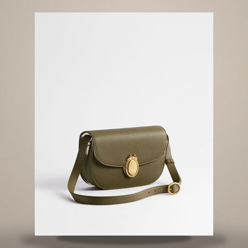 DIOR Medallion Flap Bag Medium Khaki Grain Calfskin M3920QDWP_M98H 158666063 [P]
