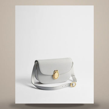 DIOR Médallion Flap Bag Medium Grigio Pietra Grain Calfskin 158666067 [P]
