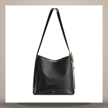 DIOR Médallion Bucket Bag Medium Schwarz Geprägt Kalbsleder 158666069 [P]