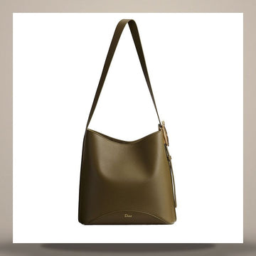Dior Medallion Bucket Bag Medium Khaki Grain Calfskin M1532QUQW_M98H 158666075 [P]