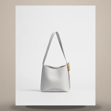 DIOR Médallion Bucket Bag Small Grey Pietro Grain Calfskin 158666079 [P]