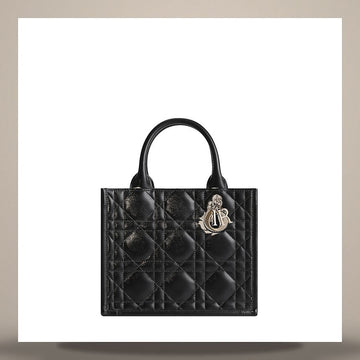 DIOR Book Tote kleine Tasche schwarz Makro-Kanage Kalbsleder (26,5 x 22 x 14 cm) M1325OWHP_M900 158666092 [P]