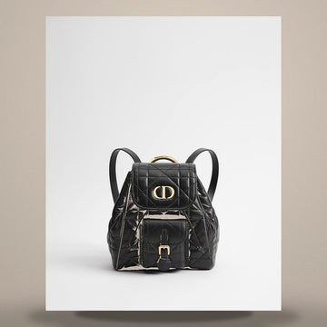DIOR Caro Kleine Rucksack Schwarz Makro-Kanage Leder M6302UNOZ_M900 158666153 [P]