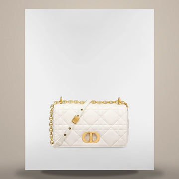 Dior Soft Caro Medium Bag Latte Macrocannage Lambskin M9253UHPA_M030 158666172 [P]
