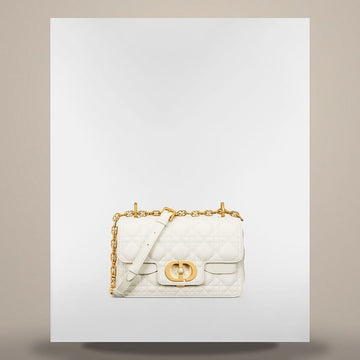Dior Jolie Small Top Handle Bag Latte Cannage Calfskin M9271UBHI_M030 158666179 [P]
