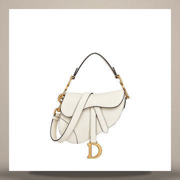 DIOR Mini Saddle Strap Bag Latte Grain Kalbsleder M0456CBAA_M030 158666202 [P]