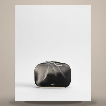 DIOR プティ・ディネ・バッグ 黒 サプレ カーフスキン M3085OMSL_M900 158666209 [P]