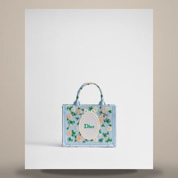 Dior Book Tote Strap Bag Mini Multi Color Water Lily Embroidery & Medallion (8.1 x 6.3 x 2.8 in) S5584OEMJ_M20E 158666217 [P]