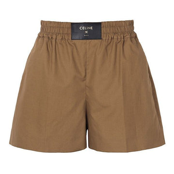 Celine Chestnut Cotton Linen Shorts Pants 26SS 158666219 [P]
