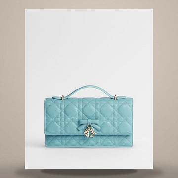 DIOR Mini-Trumalin Blau Cannage Lammleder 158666249 [P]