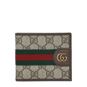 GUCCI Beige Dunkelbraun GG Ophidia Geldbörse 158666250 [P]