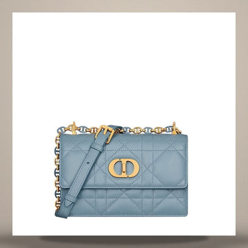DIOR ミニバック クラウドブルー マクロカナジュ ヤギ革 S5169UDAX_M81B 158666253 [P]