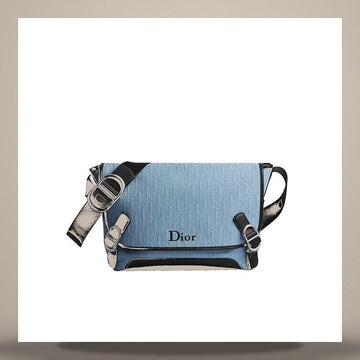 Dior Jet Flap Strap Bag Medium Miosotis Blue Oblique Jacquard 1DBME214SLD_H522 158666271 [P]