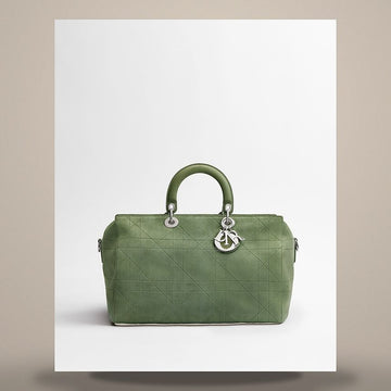 Dior Granville Bag Large Cedar Green Cannage Goatskin 158666296 [P]