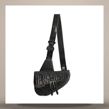 DIOR Saddle Bag Schwarz aus Gravity-Leder & schwarzem, geprägtem Kalbsleder 1ADPO093LLG_H00N 158666345 [P]