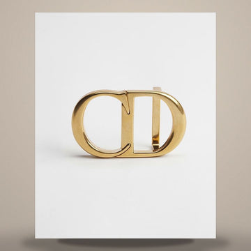 Dior CD Icon Belt Buckle Antique Gold Finish Brass 35mm 158666348 [P]