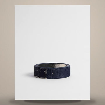 DIOR Umkehrbarer Gürtelriemen Navy Blau & Schwarz Kalbsleder 35mm 4800ZZGLF_H523 158666387 [P]