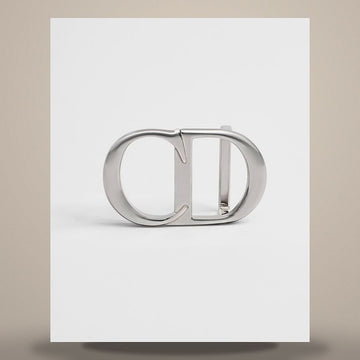 Dior CD Icon Belt Buckle Antique Silver Finish Brass 35mm 158666393 [P]