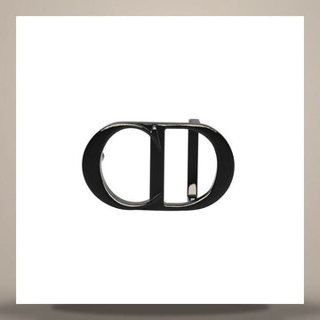 Dior CD Icon Belt Buckle Black Matte Lacquer Finish Brass 35mm 158666401 [P]