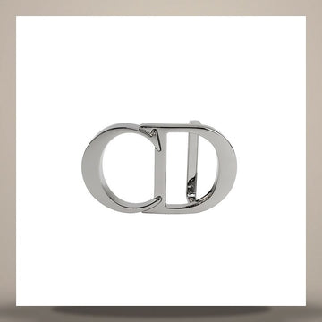 DIOR Gürtelschnalle mit CD Icon aus Ruthenium-Finish Messing 35mm 158666418 [P]