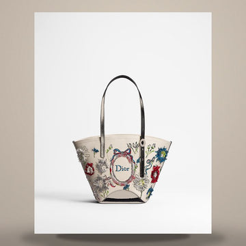 DIOR Riviera Blooming Bag Small Multicolor Brush and Bloom & Medaillon Stickerei Canvas 158666424 [P]