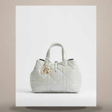 Dior Reversible Bag Medium Two-Tone Grigio Pietro & Grigio Flannel Macrocanage Calfskin M2881ODYQ_M57G 158666455 [P]