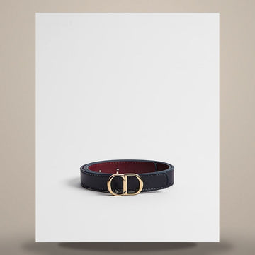 Dior Reversible CD Icon Belt Navy Blue & Hermitage Red Smooth Calfskin 20mm B1012GWJB_M06I 158666507 [P]