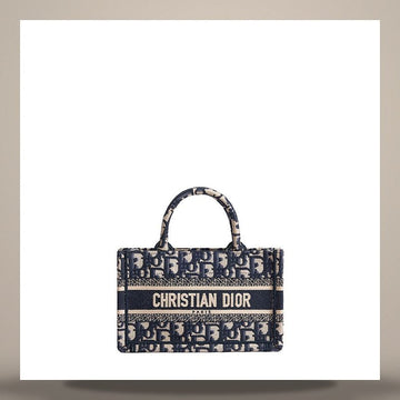 Dior Book Tote Mini Bag Blue Oblique Embroidery (21.5 x 13 x 7.5 cm) S5573CRIW_M928 158666500 [P]