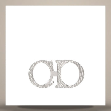 DIOR CD Gurt Schnalle Palladium Finish Oblique Messing 35mm 158666530 [P]