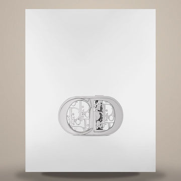 DIOR CD Icon Oblique Cosmo Gürtel Schnalle Palladium-Finish Messing 35mm 158666659 [P]