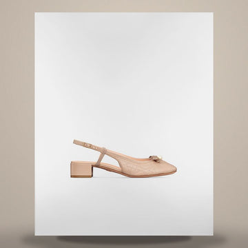 DIOR Ballet Slingback Pumps Nude Quilted Kalbsleder 158666667 [P]