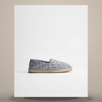 Dior Sirocco Espadrille Blue & White Oblique Canvas 3LO194ADX_H555 158666743 [P]