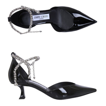 JIMMY CHOO 25SS STEVIE50PAT ブラック STEVIE アンクレット パンプス 118786977 [P]