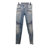 BALMAIN Goldene Knopf-Zipper Biker-Jeans 158667245 [P]