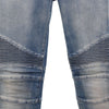 BALMAIN Goldene Knopf-Zipper Biker-Jeans 158667245 [P]