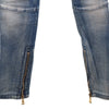 BALMAIN Goldene Knopf-Zipper Biker-Jeans 158667245 [P]