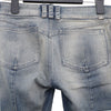 BALMAIN Goldene Knopf-Zipper Biker-Jeans 158667245 [P]