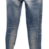BALMAIN Goldene Knopf-Zipper Biker-Jeans 158667245 [P]