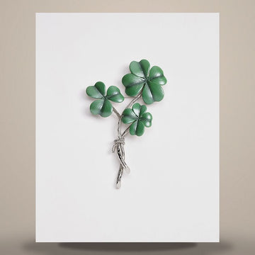 Dior Clover Brooch Silver & Green Resin V1826HOMST_D993 158667260 [P]