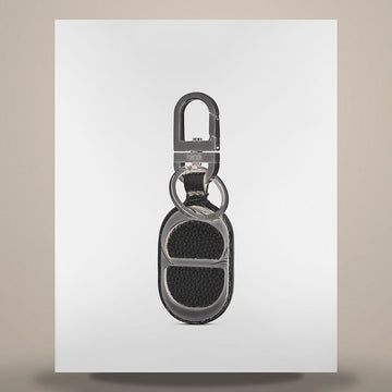 Dior CD Icon Keyring Black Grained Calfskin 2ESKH436YMJ_H00N 158667262 [P]