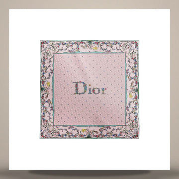 DIOR Revolutionäre Blumen 90 Quadrat Schal aus Seidentwill in Pink Multi-Farbe 158667501 [P]