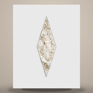 Dior Riviera Toile de Jouy Flower Garden Diamond Scarf White & Beige Silk Twill 158667512 [P]