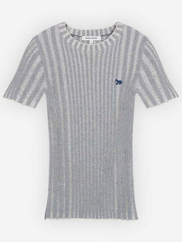 MAISON KITSUNE Baby Fox Patch Cropped Sleeve Ripp-Jumper 133042758 [P]