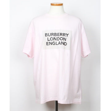 BURBERRY ピンクロゴプリントストレッチコットンオーバーサイズTシャツL(100) 158667663 [P]