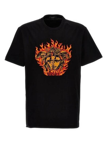 Versace Medusa Flame T-Shirt Embroidery 1010632 1A07691 1B000 133044244 [P]
