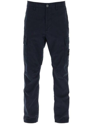 STONE ISLAND スーピマコットンツイルストレッチTCカーゴパンツレギュラーテーパードフィット801530410 A0020 133072142 [P]