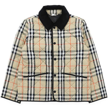 BURBERRY Kinder Karierter Gestepptes Samtkragen Jacke 158667668 [P]