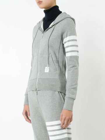 Thom Browne 4-BAR STRIPE RWB TAB LOOPBACK JERSEY HOODIE 133045379 [P]